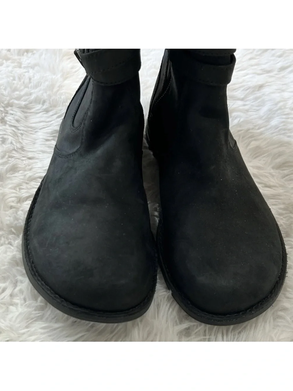 Merrell Tetra Strap Waterproof Leather Boots Womens Size 8.5 Black Zip Up Riding